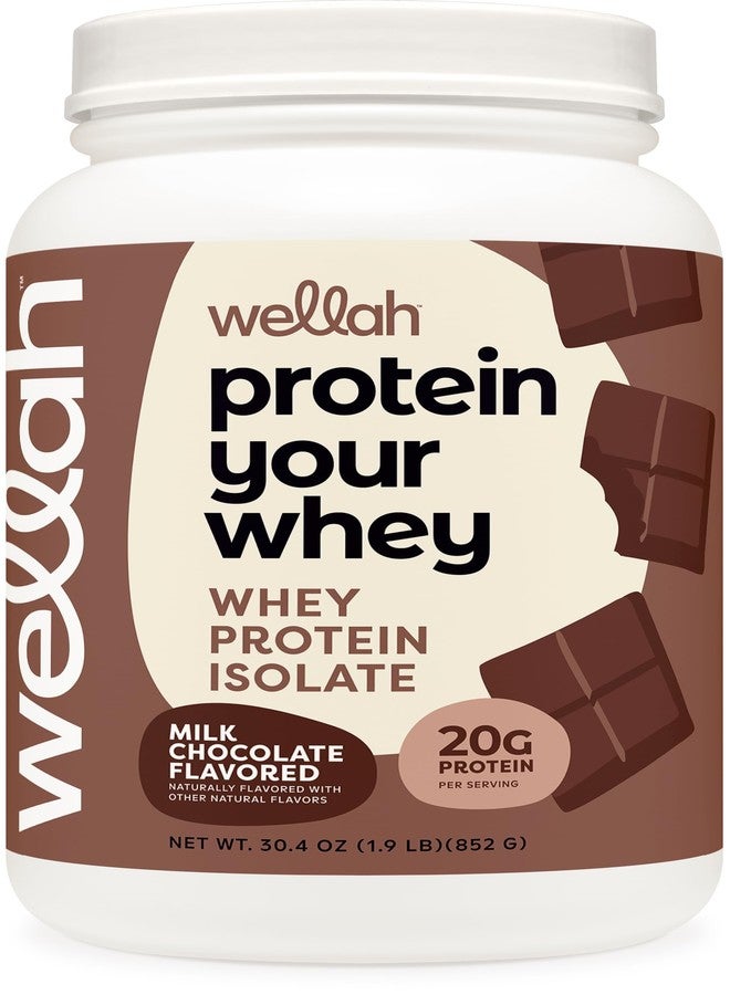Wellah Protein Your Whey (30 Servings, Milk Chocolate Flavor) - Whey Protein Isolate Protein - Image 1